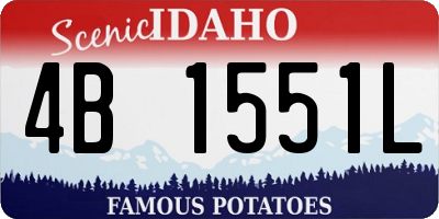 ID license plate 4B1551L