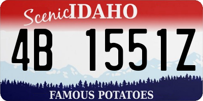 ID license plate 4B1551Z
