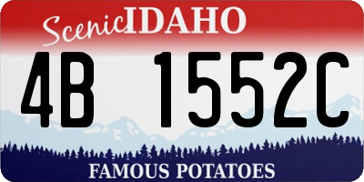 ID license plate 4B1552C