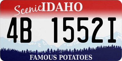 ID license plate 4B1552I