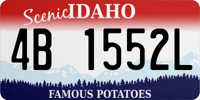 ID license plate 4B1552L
