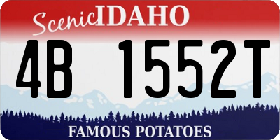 ID license plate 4B1552T
