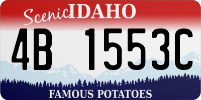 ID license plate 4B1553C