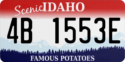 ID license plate 4B1553E