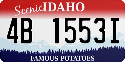 ID license plate 4B1553I