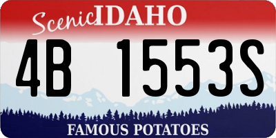 ID license plate 4B1553S