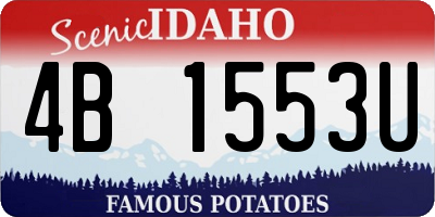 ID license plate 4B1553U