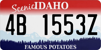 ID license plate 4B1553Z