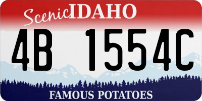 ID license plate 4B1554C