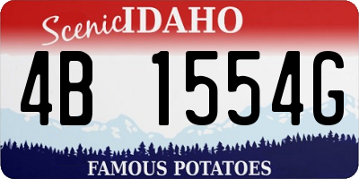 ID license plate 4B1554G