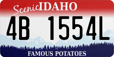 ID license plate 4B1554L