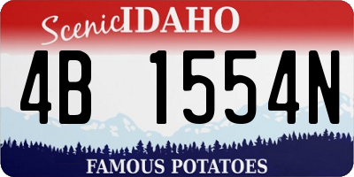 ID license plate 4B1554N