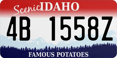 ID license plate 4B1558Z