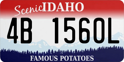 ID license plate 4B1560L