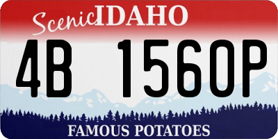 ID license plate 4B1560P