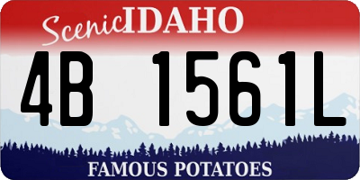 ID license plate 4B1561L