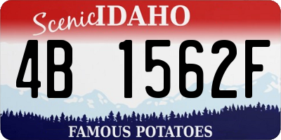 ID license plate 4B1562F