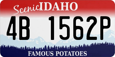 ID license plate 4B1562P