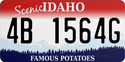 ID license plate 4B1564G