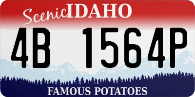 ID license plate 4B1564P