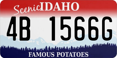 ID license plate 4B1566G