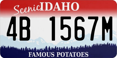 ID license plate 4B1567M
