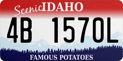 ID license plate 4B1570L