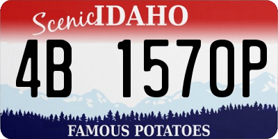 ID license plate 4B1570P