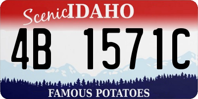 ID license plate 4B1571C