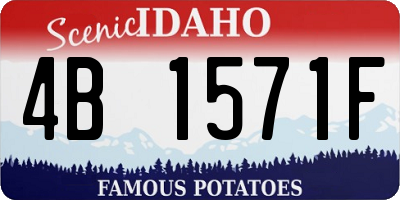 ID license plate 4B1571F