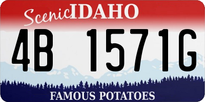 ID license plate 4B1571G