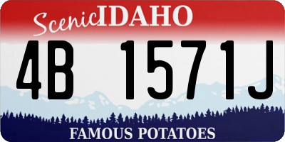 ID license plate 4B1571J