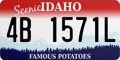 ID license plate 4B1571L