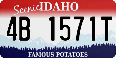 ID license plate 4B1571T