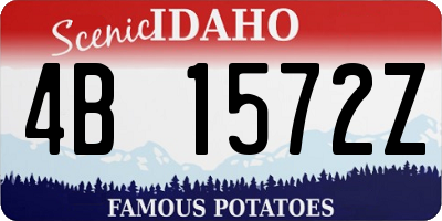 ID license plate 4B1572Z
