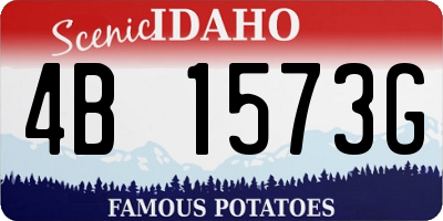 ID license plate 4B1573G