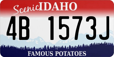 ID license plate 4B1573J