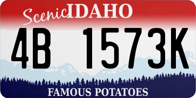 ID license plate 4B1573K