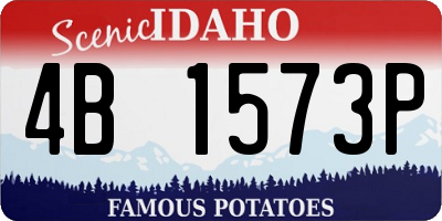 ID license plate 4B1573P
