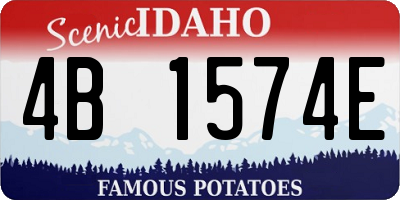 ID license plate 4B1574E