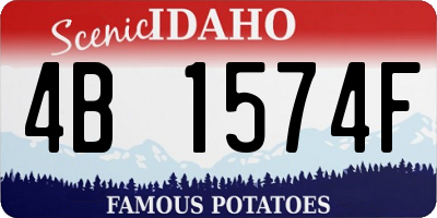 ID license plate 4B1574F