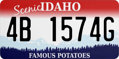 ID license plate 4B1574G