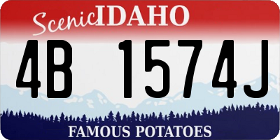 ID license plate 4B1574J