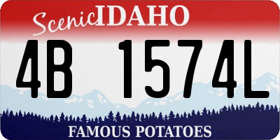 ID license plate 4B1574L