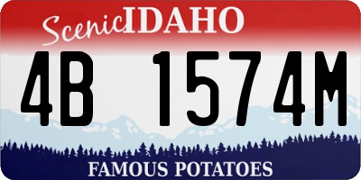 ID license plate 4B1574M