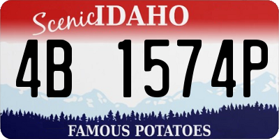 ID license plate 4B1574P