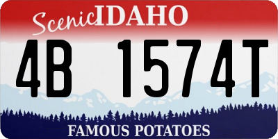 ID license plate 4B1574T
