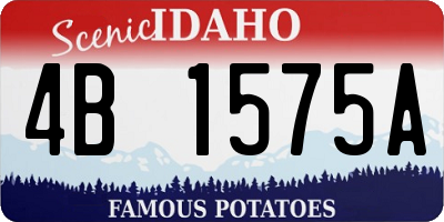 ID license plate 4B1575A