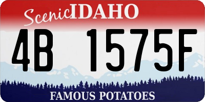 ID license plate 4B1575F
