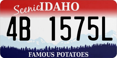 ID license plate 4B1575L